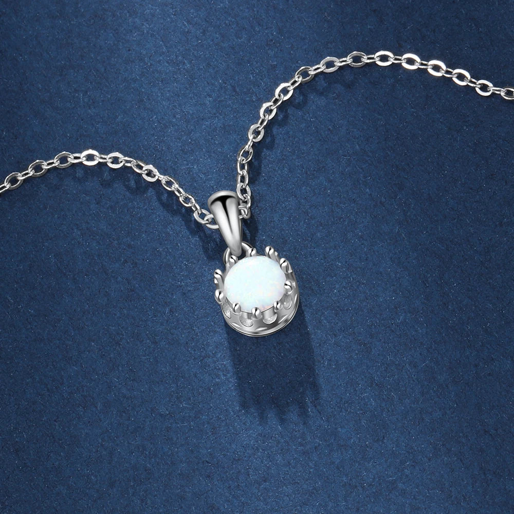 Sterling Silver White Opal Pendant