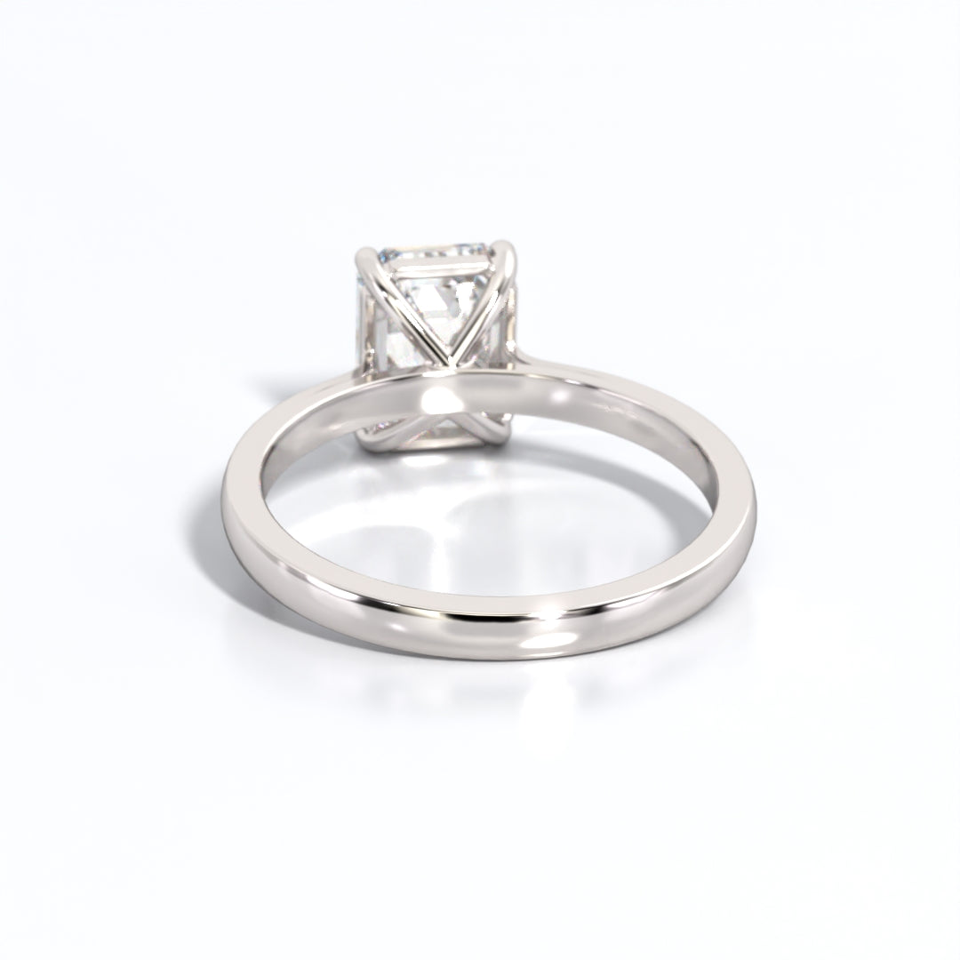 2 ctw Emerald Lab Grown Diamond Solitaire Classic Engagement Ring