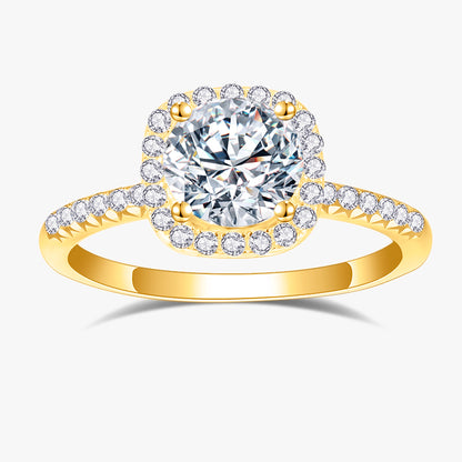 1.5 ctw Round Lab Grown Diamond Elegant Halo Engagement Ring