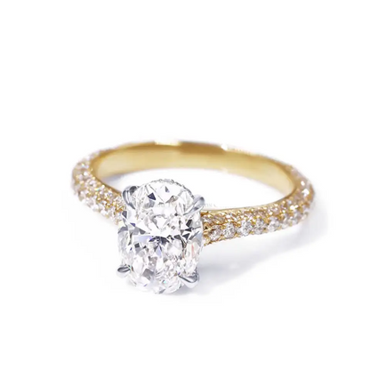 3 ct Oval Cut Lab Grown Diamond Ring