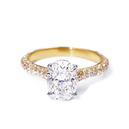 3 ct Oval Cut Lab Grown Diamond Ring