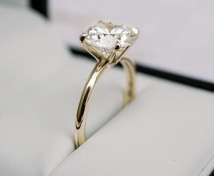 3 Ct Round Lab Grown Diamond Engagement Ring