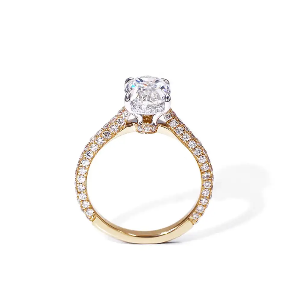 3 ct Oval Cut Lab Grown Diamond Ring