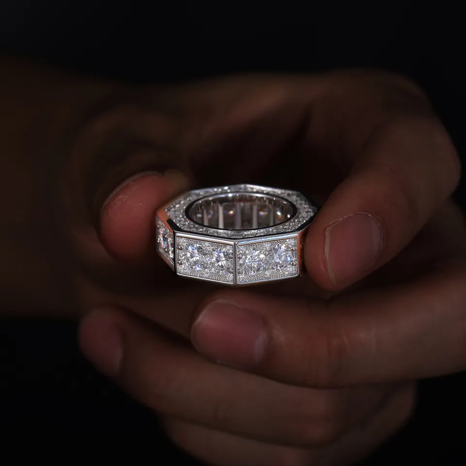 Lab-Grown Diamond Hip-Hop Ring