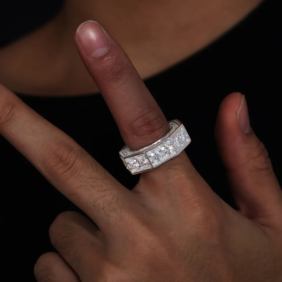 Lab-Grown Diamond Hip-Hop Ring