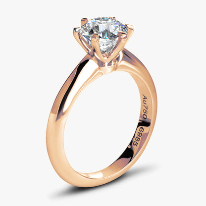 1 ctw Round Lab Grown Classic Solitaire Engagement Ring