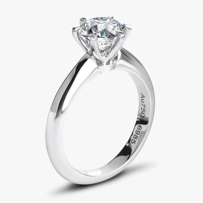 1 ctw Round Lab Grown Classic Solitaire Engagement Ring