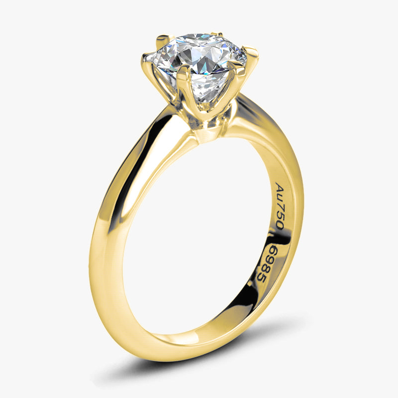 1 ctw Round Lab Grown Classic Solitaire Engagement Ring