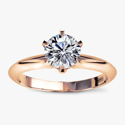 1 ctw Round Lab Grown Classic Solitaire Engagement Ring