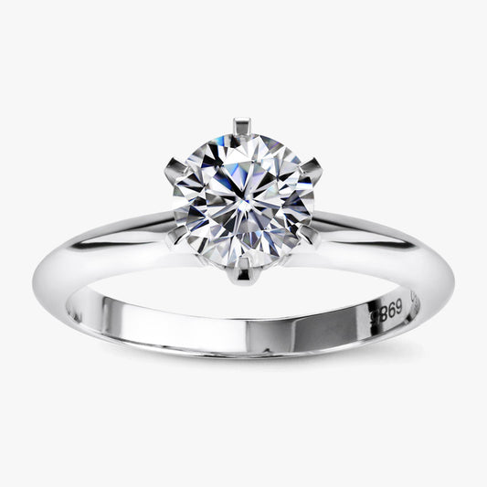 1 ctw Round Lab Grown Classic Solitaire Engagement Ring