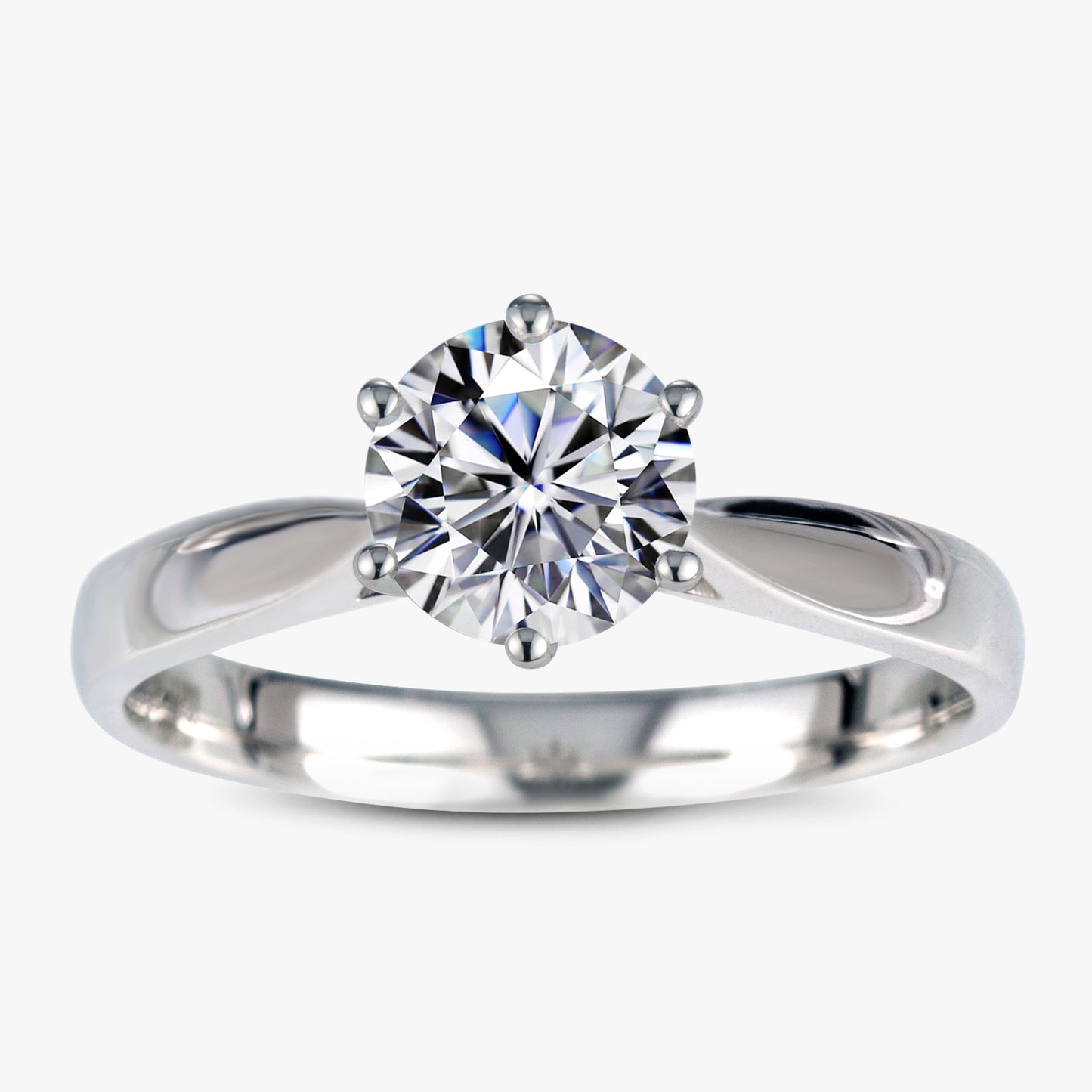 1 ctw Round Lab Grown Diamond Traditional Solitaire Engagement Ring