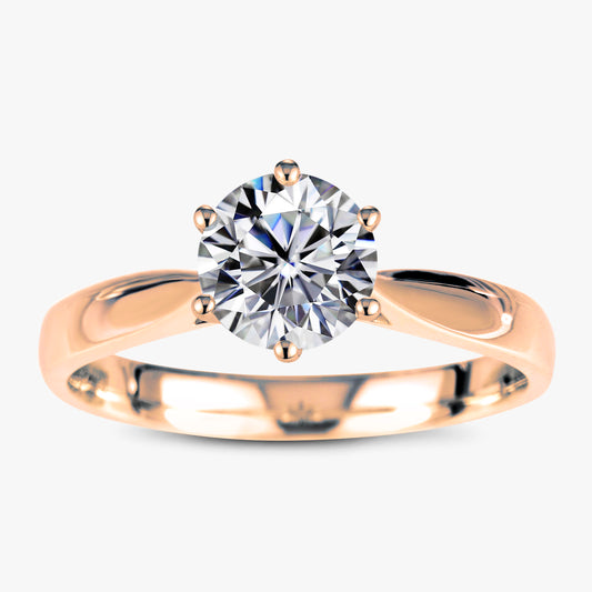 1 ctw Round Lab Grown Diamond Traditional Solitaire Engagement Ring