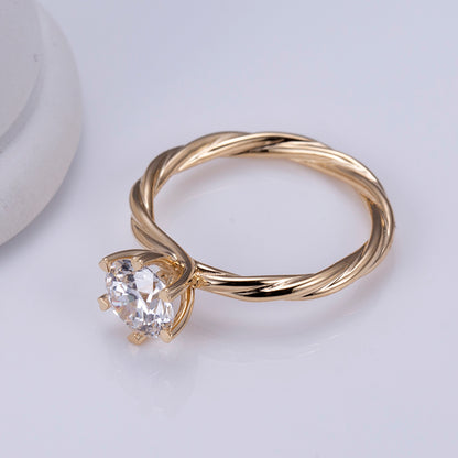 1 ctw Round Lab Grown Diamond Rope Engagement Ring