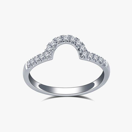 .3 ctw Round Lab Grown Diamond Contoured Wedding Band