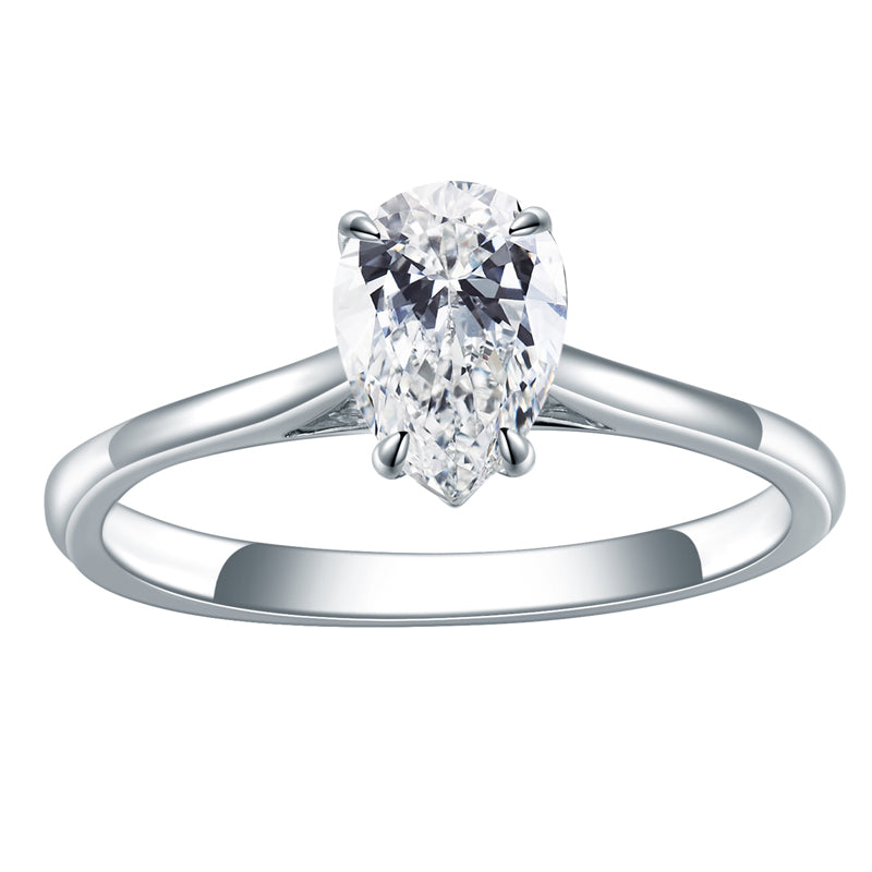 1 ctw Pear Lab Grown Diamond Classic Solitaire Engagement Ring