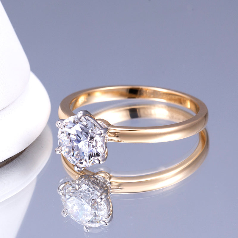 1 ctw Round Lab Grown Diamond Basket Engagement Ring