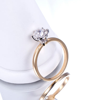 1 ctw Round Lab Grown Diamond Basket Engagement Ring