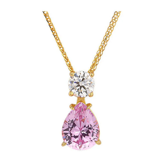 Lab Grown Pink Sapphire Pendant