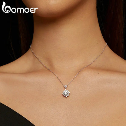 Moissanite Halo Lab Grown Diamond Necklace