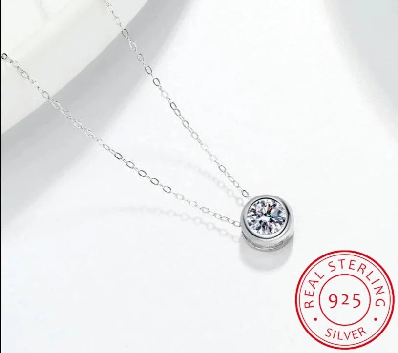 2 ctw Round Lab Grown Diamond Bezel Set Solitaire Pendant