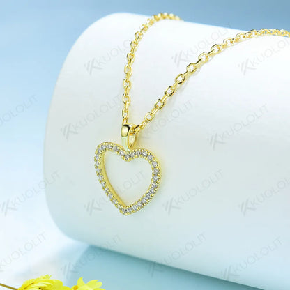 Heart Shape Lab Grown Moissanite Diamonds Necklaces