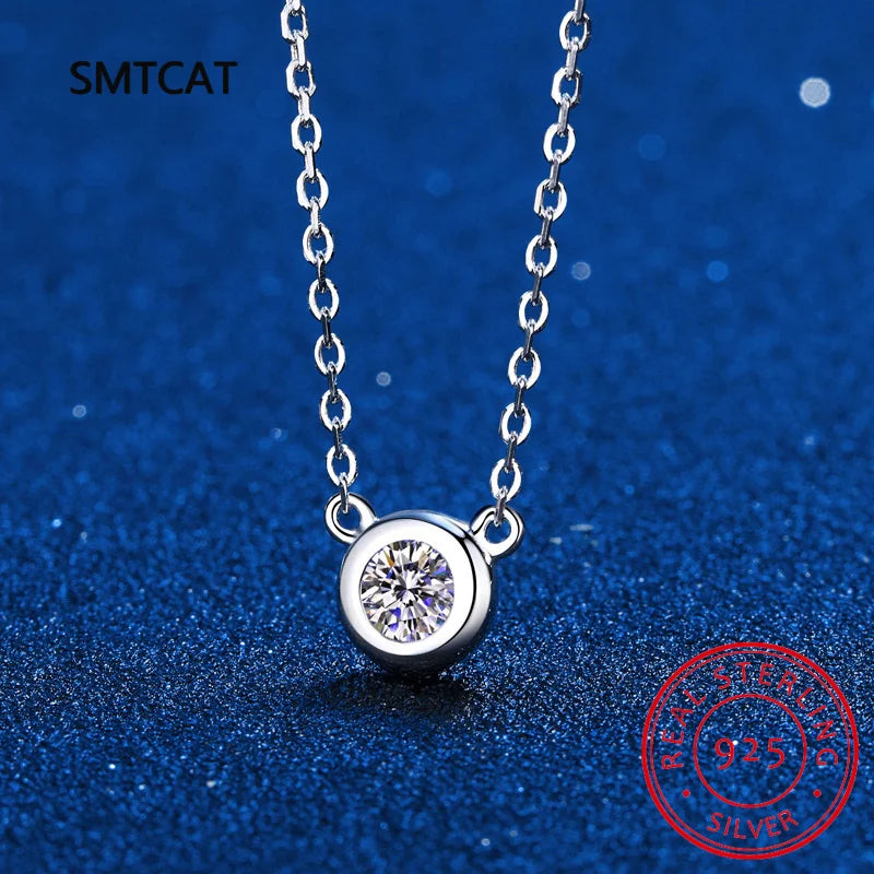 2 ctw Round Lab Grown Diamond Bezel Set Solitaire Pendant