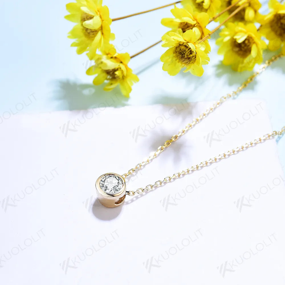 Women Solid Lab Grown Diamonds Necklaces