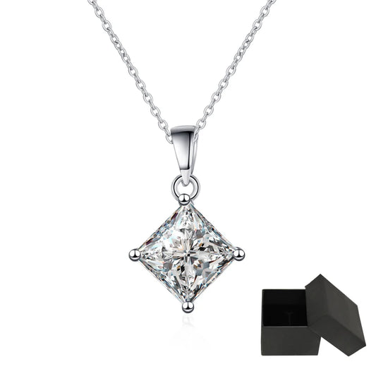 1 ctw Princess Cut Lab Grown Moissanite Diamond Pendant