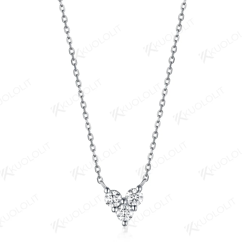 2.25 ctw Round Heart-Shaped Three-Stone Lab Grown Diamond Pendant