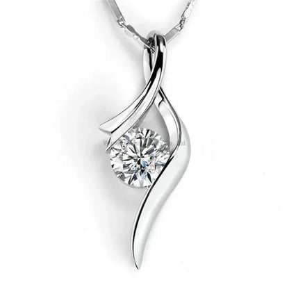 1 ctw Lab Grown Moissanite Diamond Sweeping Pendant