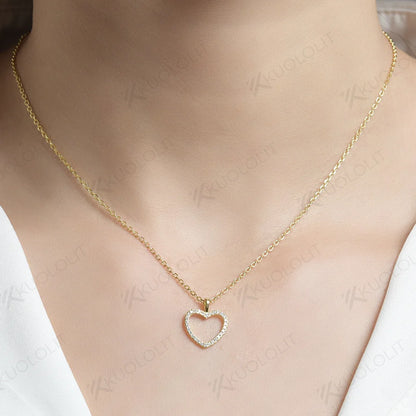 Heart Shape Lab Grown Moissanite Diamonds Necklaces