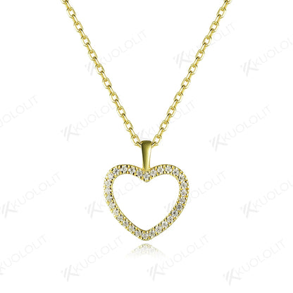 Heart Shape Lab Grown Moissanite Diamonds Necklaces