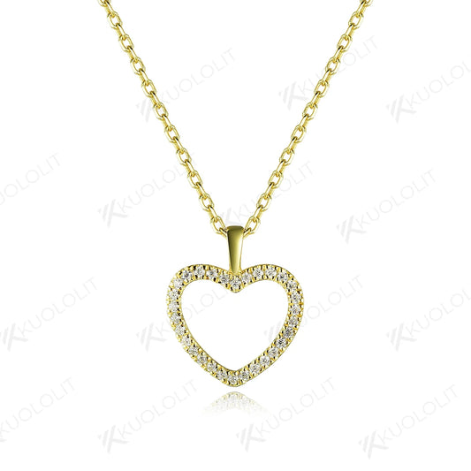 Heart Shape Lab Grown Moissanite Diamonds Necklaces