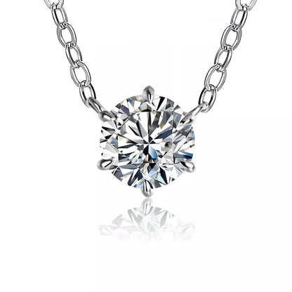 Round Cut Lab Grown Moisssanite Diamond Necklace