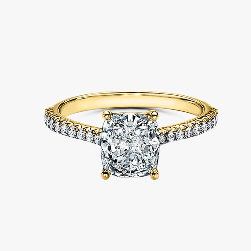 2.5 ctw Cushion Lab Grown Diamond Band Engagement Ring