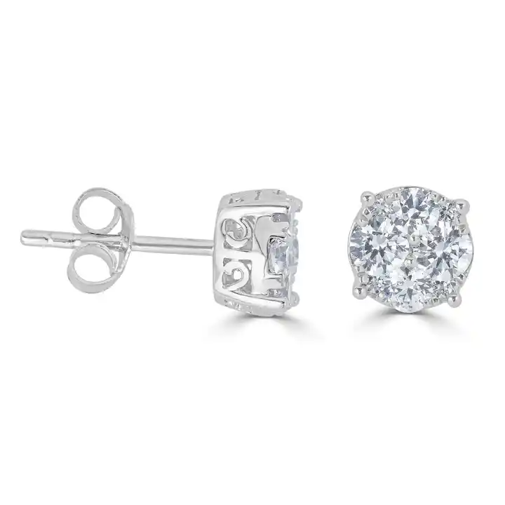 1/4Ct Round Diamond Stud Earrings