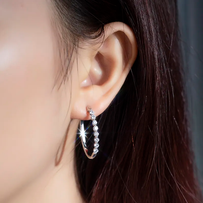 Lab Grown Diamond Hoop Earring