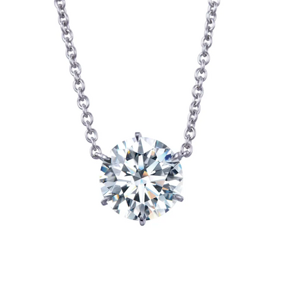 3 ctw Lab Grown Diamond Solitaire Pendant Necklace