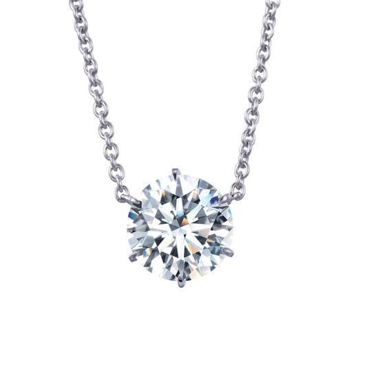 3 ctw Lab Grown Diamond Solitaire Pendant Necklace