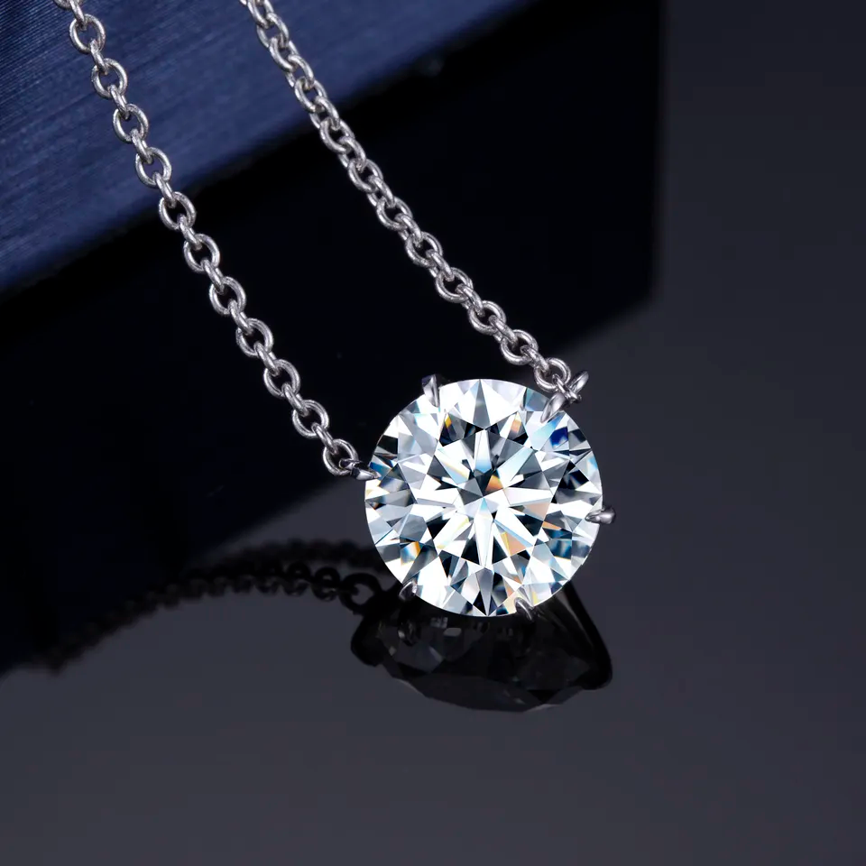 3 ctw Lab Grown Diamond Solitaire Pendant Necklace