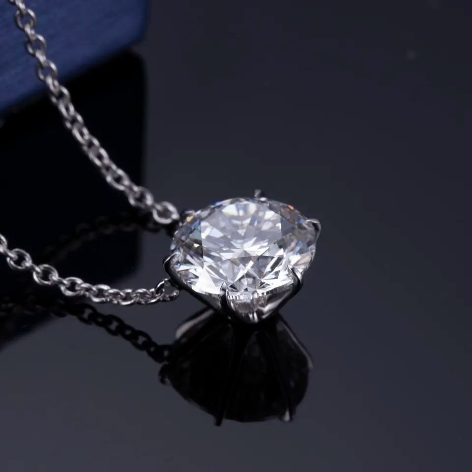 3 ctw Lab Grown Diamond Solitaire Pendant Necklace