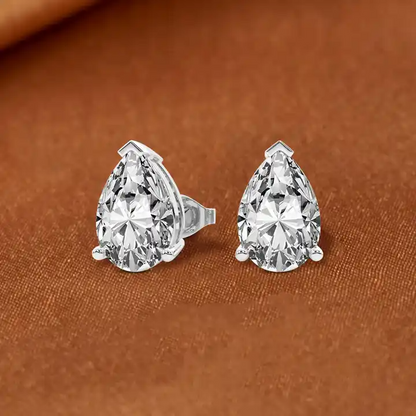 1 ctw Pear Lab Grown Diamond Stud Earrings