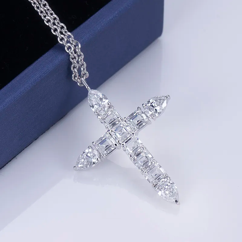 Lab Grown Diamond Cross Necklace