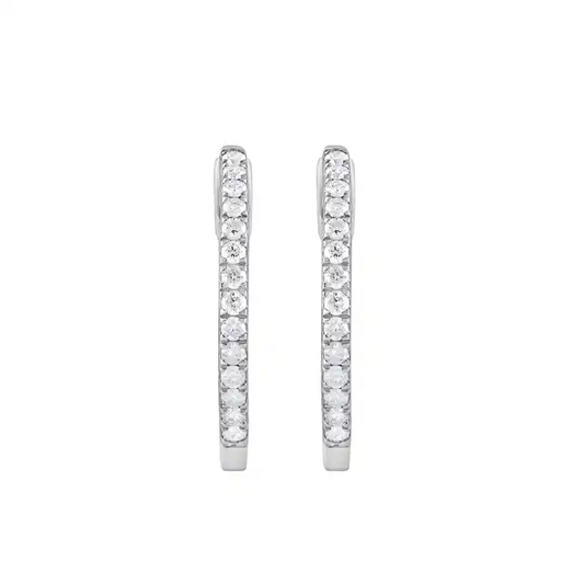 1/2 Carat Diamond Inside-Out Hoop Earrings