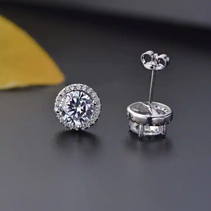 2 ctw Lab Created Diamond Halo Stud Earrings