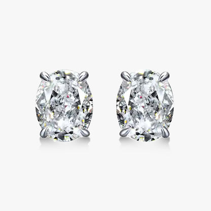 1 ctw Oval Lab Grown Diamond Stud Earrings