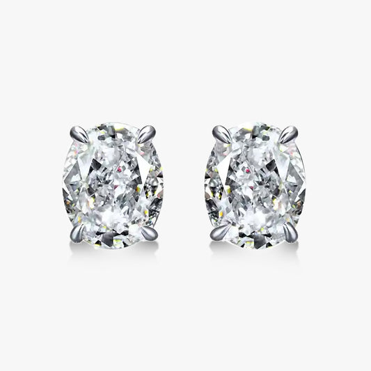 1 ctw Oval Lab Grown Diamond Stud Earrings