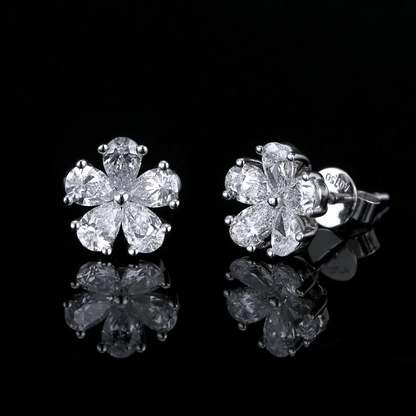 1.19 ctw Flower Lab Grown Diamond Earring