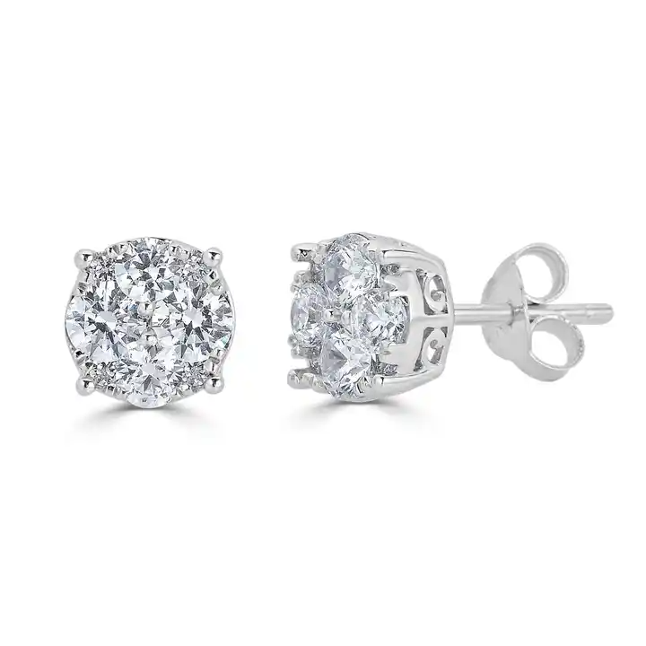 1/4Ct Round Diamond Stud Earrings