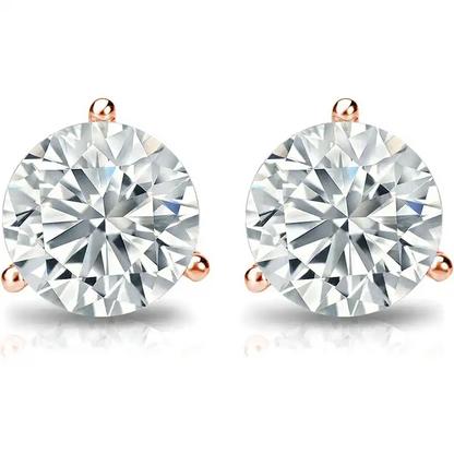 1/8 cttw 4-Prong Basket Round Diamond Single Stud Earring